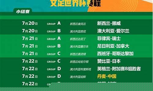 2023年世界杯赛程表_2023年世界杯赛程表及结果表